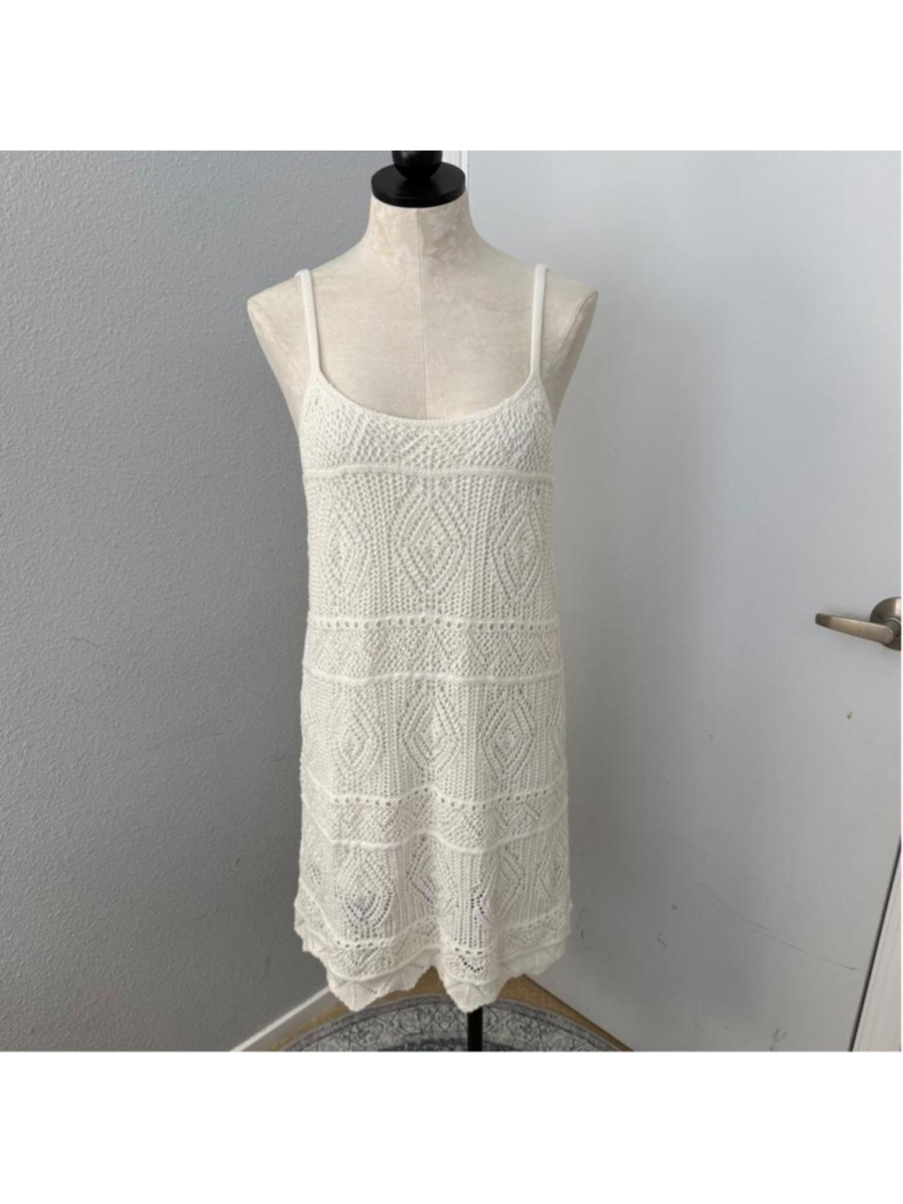 A New Day white crochet dress - Size L